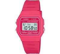 Casio Montre Quartz Unisexe 37.00mm avec Cadran LCD Digitale et Bracelet en Rubber Strap Rose F-91WC-4AEF