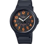 Casio Montre Quartz Unisexe 42.00mm avec Cadran Noir analogique et Bracelet en Rubber Strap Noir MW-240-4BVEF