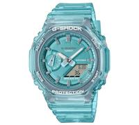 Casio Montre Quartz Unisexe 42.80mm avec Cadran Bleu analogique et Bracelet en Plastic/Resin Bracelet Bleu GMA-S2100SK-2AER