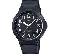 Casio Montre Quartz Unisexe 43.00mm avec Cadran Noir analogique et Bracelet en Rubber Strap Noir MW-240-1BVEF