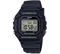 Casio Montre Quartz Unisexe 43.20mm avec Cadran LCD Digitale et Bracelet en Plastic/Resin Strap Noir W-218H-1AVEF