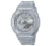 Casio Montre Quartz Unisexe 48.50mm avec Cadran Argent analogique/numérique et Bracelet en Plastic/Resin Strap Argent GA-2100FF-8AER