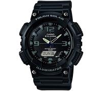 Casio Montre Solaire Homme 46.00mm avec Cadran Noir analogique/numérique et Bracelet en Rubber Strap Noir AQ-S810W-1A2VEF