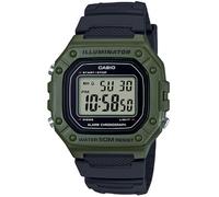 CASIO Montre Sport W-218H-3AVEF - Homme - Vert kaki - 5 bars