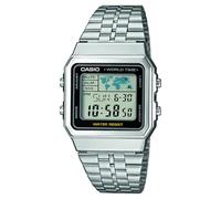 Casio Montre A500WA-1D – Digitale unisexe, bracelet acier inoxydable, résistante à l'eau
