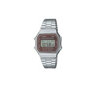 CASIO Montre VINTAGE argent marron A168WA-5AYES argent