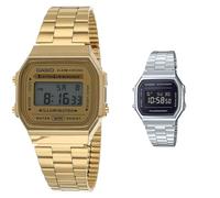 Casio Montres Bracelet A168WG-9EF & Mixte Digital Quartz Montre avec Bracelet en Acier Inoxydable A168WEM-1EF