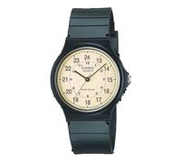 Casio MQ24-9B Montre unisexe à cadran militaire, bracelet en caoutchouc noir, montre analogique décontractée à 3 aiguilles