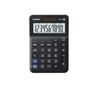 Casio Calculatrice de bureau MS-10F Noir – Écran 10 chiffres, pile et solaire