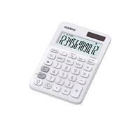 Casio Calculatrice de bureau MS-20UC – Écran 12 chiffres – Solaire et à piles – Blanc