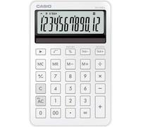 CASIO MS-200DQ Calculatrice de Bureau compacte avec façade en Aluminium, Blanche