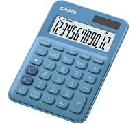 Casio MS-20UC-BU Calculatrice de bureau bleu Ecran: 12 solaire, à pile(s) (l x H x P) 105 x 23 x 149.5 mm