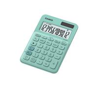 Casio Calculatrice de bureau MS-20UC-GN – 12 chiffres, écran numérique, solaire et pile – Verte