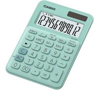 Casio MS-20UC-GN Calculatrice de bureau vert Ecran: 12 solaire, à pile(s) (l x H x P) 105 x 23 x 149.5 mm
