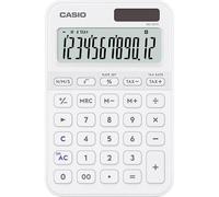 CASIO MS-20YC Calculatrice de Bureau compacte avec calcul de l'heure, Blanche