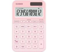 Casio Calculatrice de bureau MS-20YC – compacte, avec calcul de l'heure – Rose clair