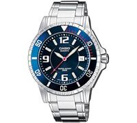Casio Montre Homme MTD-1053D-2A Quartz analogique Cadran bleu Bracelet acier gris