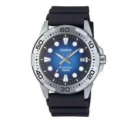 Casio MTD-140-2AV - Montre homme standard analogique, cadran bleu, acier inoxydable, WR 100M, bracelet en résine, date