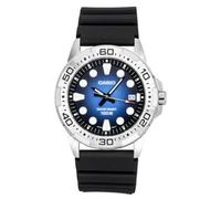 Casio MTD-140-2AV - Montre homme standard analogique, cadran bleu, acier inoxydable, WR 100M, bracelet en résine, date