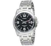 Casio - MTP-1314D-1A - Classic - Montre Homme - Quartz Analogique - Cadran Noir - Bracelet Acier Gris