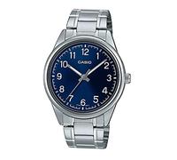 Casio MTP-V005D-2B4 Montre analogique standard pour homme en acier inoxydable avec cadran facile à lire Bleu