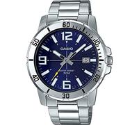 Casio MTP-VD01D-2BV Men's Enticer Stainless Steel Blue Dial Casual Analog Sporty Watch