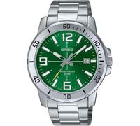 Casio MTP-VD01D-3BV Enticer Montre de Sport analogique décontractée en Acier Inoxydable pour Homme Vert