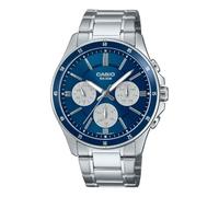 Casio MTP1374D-2A3V Montre multifonction standard en acier inoxydable avec cadran bleu pour homme