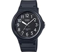 Casio Montre Quartz Unisexe MW-240-1BVEF 43 mm Cadran analogique noir Bracelet caoutchouc noir