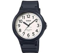 Casio Montre à quartz MW-240-7B Homme - Boîtier et bracelet résine noir, cadran analogique blanc