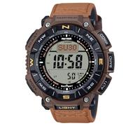 Casio PRO TEK PRG340L-5 Montre numérique en cuir marron, marron