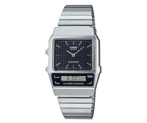 Casio Qd Black CINT Silver Bracelet 40.7 Montre Homme, Quartz, Quartz - CA.AQ-800E-1AEF