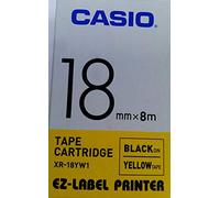 Casio Ruban d'étiquetage XR-18YW1 – jaune, police noire – 18 mm x 8 m
