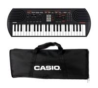 Casio SA-81 Clavier portable à 44 touches, noir/gris clair, avec sac de transport noir