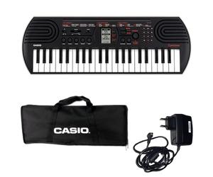 Casio SA-81 Mini clavier 44 touches Noir/gris clair avec sac et bloc d'alimentation