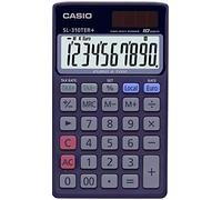 Casio SL-310TER+ Calculatrice de Poche Affichage 10 Chiffres avec convertisseur Euro-Bleu