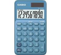 Casio® SL-310UC-BU Calculatrice de poche SL-310 - Solaire/pile, 10 chiffres, écran LCD, bleu