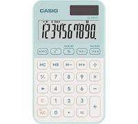 Casio Calculatrice de poche SL-310YC – 10 chiffres, solaire+pile, vert clair, 70×8.6×120 mm