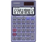 Casio SL-320TER+ Calculatrice de poche bleu Ecran: 12 solaire, à pile(s) (l x H x P) 70 x 118.5 x 8 mm