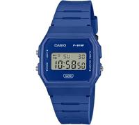 Casio Montre F-91WB-2A1EF Quartz Bracelet plastique bleu Résistante 3 bar Chronomètre Alarme Homme