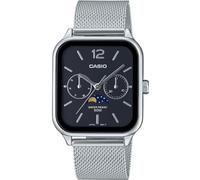 Casio Montre homme MTP-M305M-1AVER multi-cadrans argent phase de lune 34 mm 5 ATM