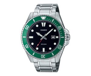 CASIO Timeless Collection Montre MDV-107D-3AV | Vert/Argent