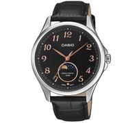 Casio Montre MTP-M110L-1AV Timeless Collection Phases Lunaires Acier Cuir