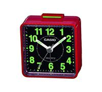Casio TQ-140-7EF Réveil Quartz Analogique Alarme, Rouge/Noir Taille Unique
