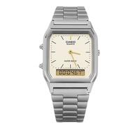 Casio Vintage Analog-Digital Grey Ion Plated Alarme AQ-230GG-9A Montre Hommes