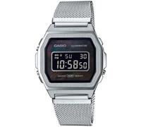 CASIO Vintage, Montre, Résistance à leau, Fonctions Multiples, Résistance aux Chocs, Éclairage LED, Casio Unisex-Adult Digital Quartz Montre avec Bracelet en Acier Inoxydable A1000M-1BEF