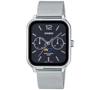 Casio Montre homme MTP-M305M-1AVER multi-cadrans argent phase de lune 34 mm 5 ATM