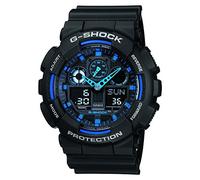 Casio Watches G-Shock Homme Analogique-Digital Quartz Montre avec Bracelet en Résine GA-100-1A2ER Bleu