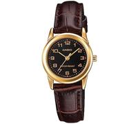 CASIO Woman Ltp-V001Gl-1B LTP-V001GL-1B - Mouvement Analogique - Affichage Analogique - Brun et Cadran Noir - Femme
