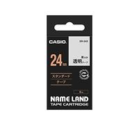 CASIO XR-24X1 Beschriftungsband 24 mm, Schwarz auf Transparent